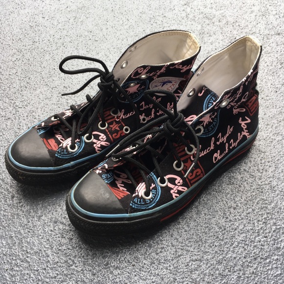 Converse All Star Black Signature Logo High Tops
